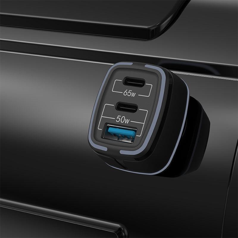 DEVIA Extreme Speed Series 115W Fast Charging Car Charger USB+Dual Type-C Car Charger Adapter DEVIA Extreme Speed Series 115W Fast Charging Car Charger USB+Dual Type-C Car Charger Adapter